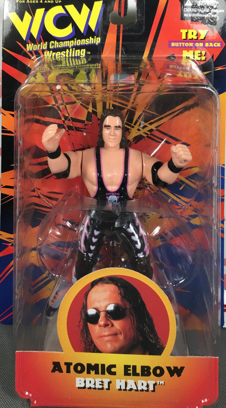 WCW OSFTM 6.5" Articulated WCW Singles "Atomic Elbow" Bret Hart [With Hitman/Skull Logo]