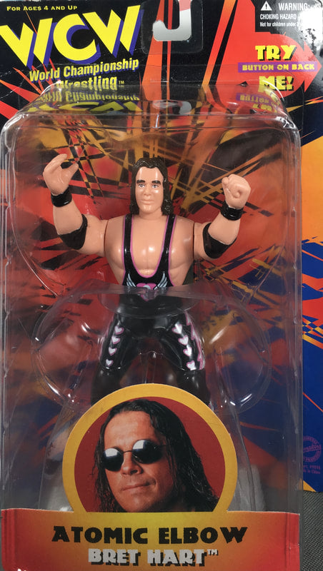 WCW OSFTM 6.5" Articulated WCW Singles "Atomic Elbow" Bret Hart [With Wing/Skull Logo] Action & Toy Figures PWcatalog