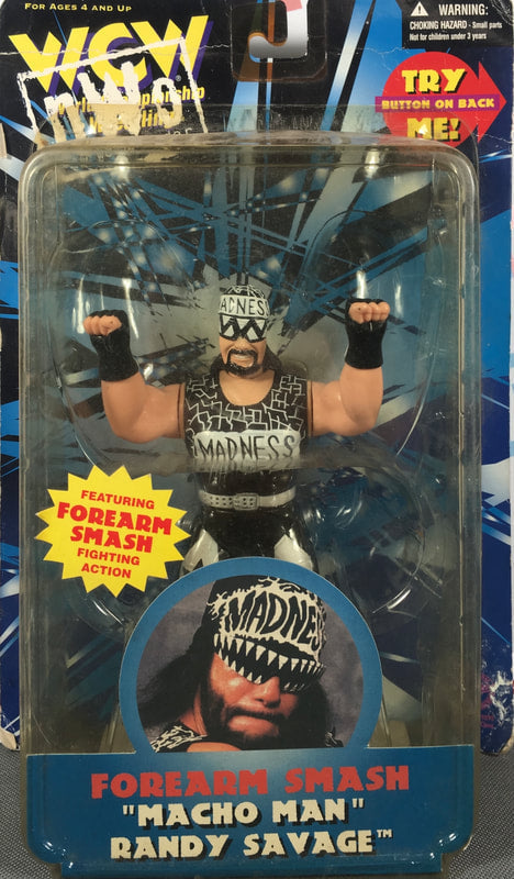 WCW OSFTM 6.5" Articulated WCW/nWo Singles "Forearm Smash" Randy Savage [Black & White] Action & Toy Figures PWcatalog