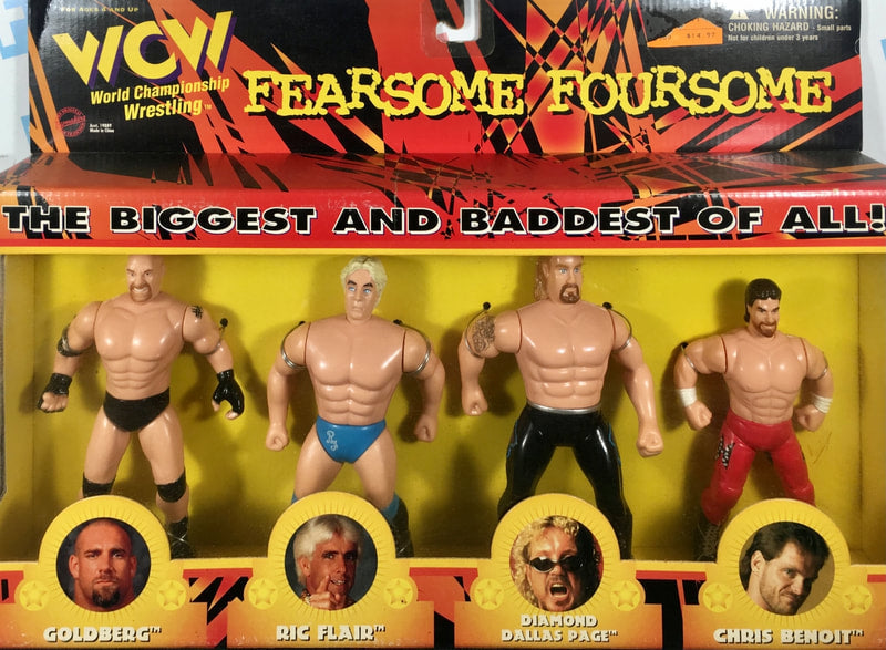 WCW OSFTM 6.5" Articulated Multipacks Fearsome Foursome: Goldberg, Ric Flair, Diamond Dallas Page & Chris Benoit