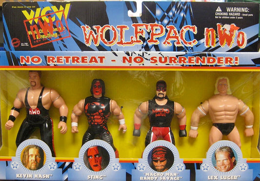 WCW OSFTM 6.5" Articulated Multipacks nWo Wolfpac: Kevin Nash, Sting, "Macho Man" Randy Savage & Lex Luger