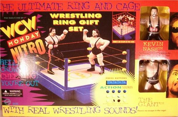 WCW OSFTM Vibrating Wrestling Rings & Playsets: The Ultimate Ring & Cage [With Kevin Nash & The Giant] Action & Toy Figures PWcatalog
