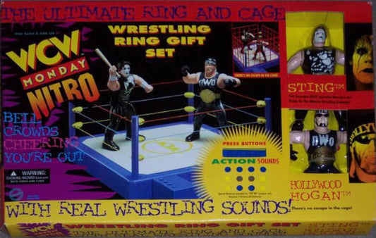 WCW OSFTM Vibrating Wrestling Rings & Playsets: The Ultimate Ring & Cage [With Sting & Hollywood Hogan]