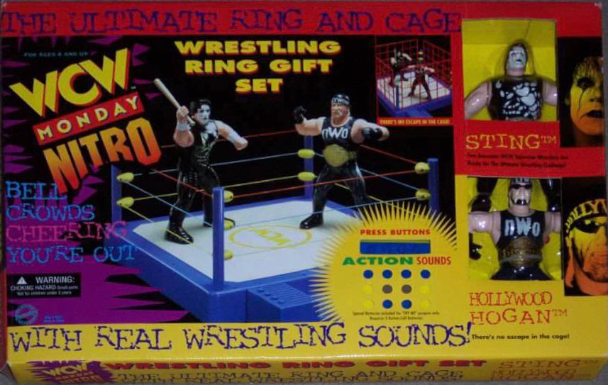 WCW OSFTM Vibrating Wrestling Rings & Playsets: The Ultimate Ring & Cage [With Sting & Hollywood Hogan] Action & Toy Figures PWcatalog