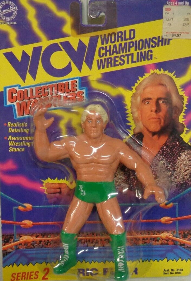 WCW OSFTM Collectible Wrestlers [LJN Style] Collectible Wrestlers Series 2 Ric Flair [With Green Trunks & Boots] Action & Toy Figures PWcatalog