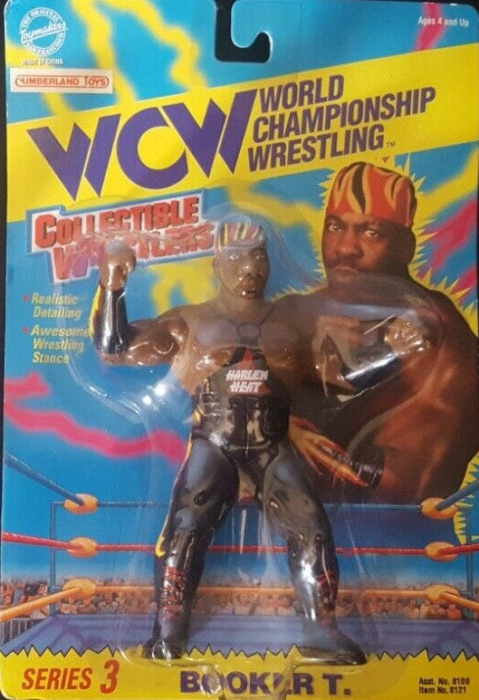 WCW OSFTM Collectible Wrestlers [LJN Style] Collectible Wrestlers Series 3 Booker T [With Black Gear] Action & Toy Figures PWcatalog