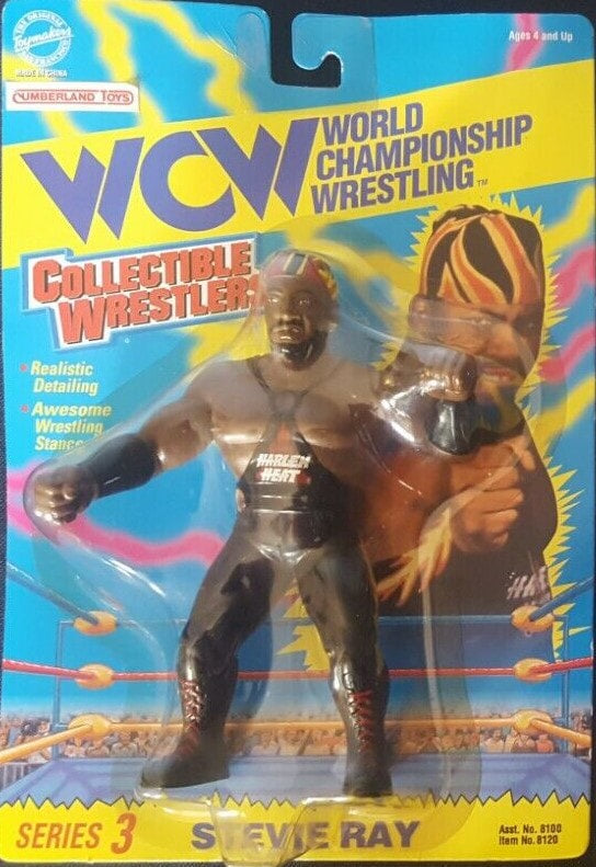 WCW OSFTM Collectible Wrestlers [LJN Style] Collectible Wrestlers Series 3 Stevie Ray [With Black Gear] Action & Toy Figures PWcatalog