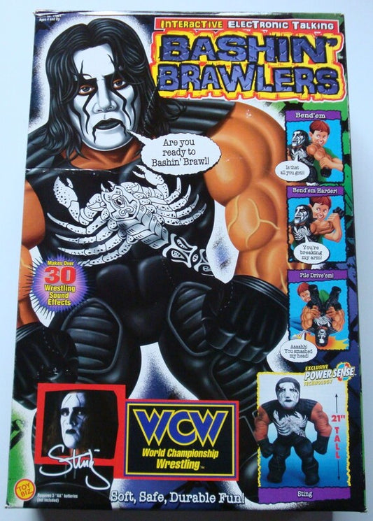 WCW Toy Biz Bashin' Brawlers 1 Sting [Black & White]