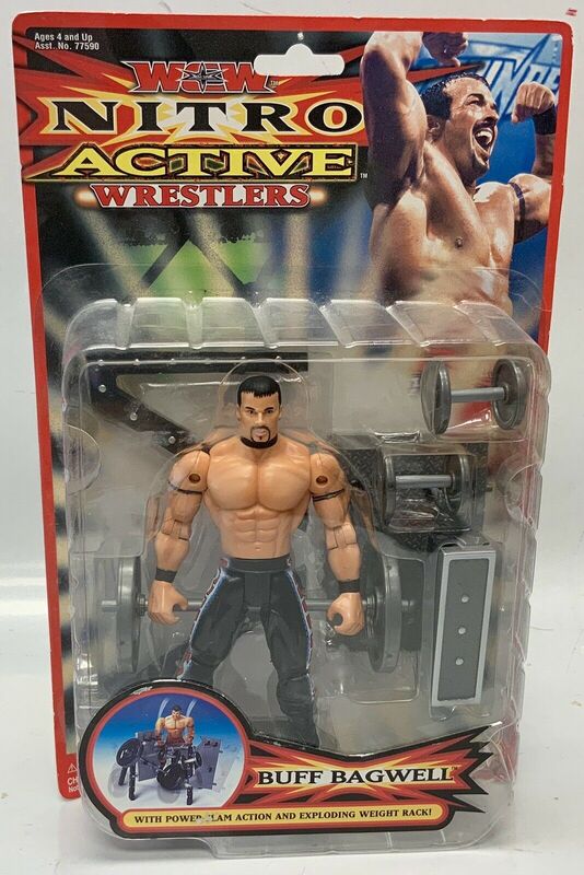 WCW Toy Biz Nitro Active Buff Bagwell [With Black Tights] Action & Toy Figures PWcatalog