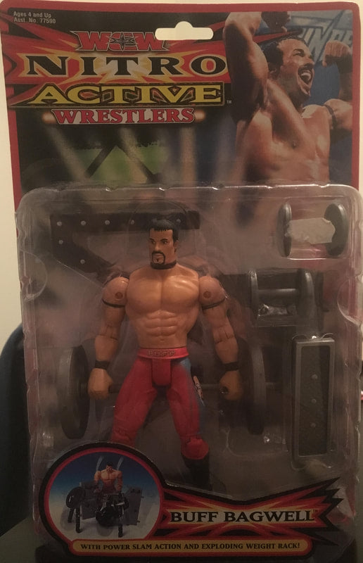 WCW Toy Biz Nitro Active Buff Bagwell [With Red Tights]
