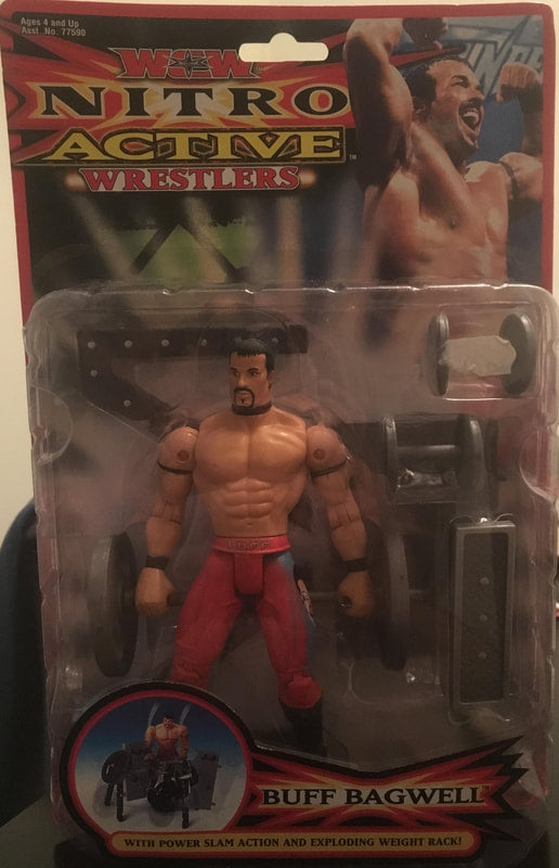 WCW Toy Biz Nitro Active Buff Bagwell [With Red Tights] Action & Toy Figures PWcatalog