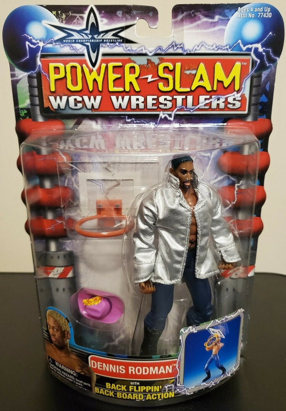 WCW Toy Biz Power Slam Dennis Rodman [With Blue/Green Hair]