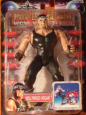 WCW Toy Biz Power Slam Hollywood Hogan [Small Card & No Logo]