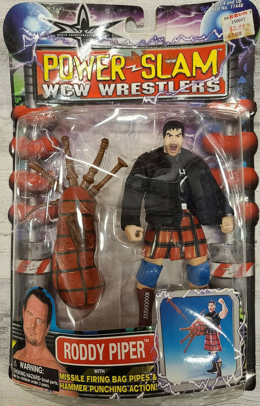 WCW Toy Biz Power Slam Roddy Piper [With Black Hair] Action & Toy Figures PWcatalog