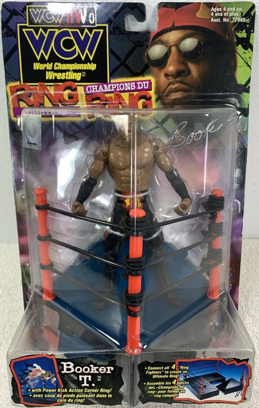 WCW Toy Biz Ring Fighters Booker T. [With Black Tights] Action & Toy Figures PWcatalog