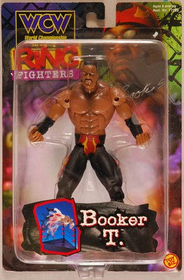 WCW Toy Biz Ring Fighters Booker T. [Small Card]