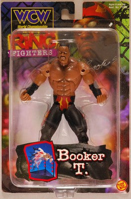 WCW Toy Biz Ring Fighters Booker T. [Small Card] Action & Toy Figures PWcatalog