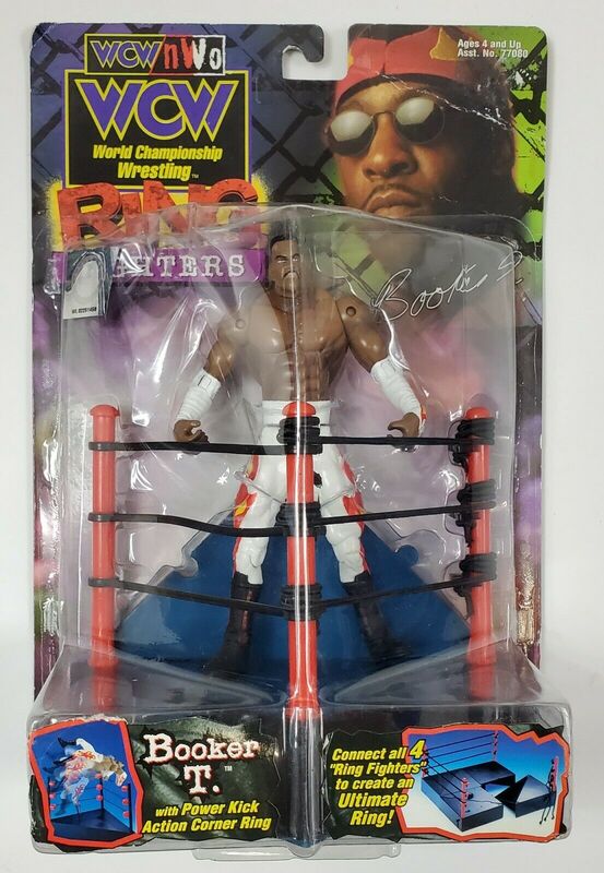 WCW Toy Biz Ring Fighters Booker T. [With White Tights] Action & Toy Figures PWcatalog
