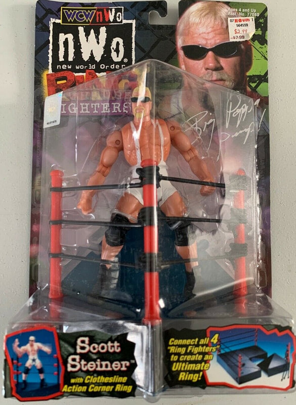 WCW Toy Biz Ring Fighters Scott Steiner [With White Singlet] Action & Toy Figures PWcatalog