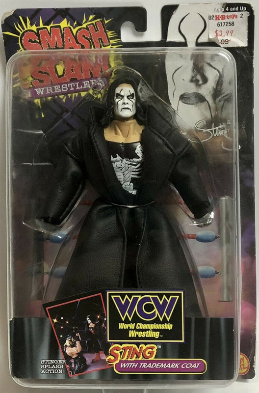 WCW Toy Biz Smash 'N' Slam Sting [Small Card]