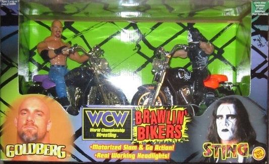 WCW Toy Biz Brawlin' Bikers 1 Goldberg & Sting