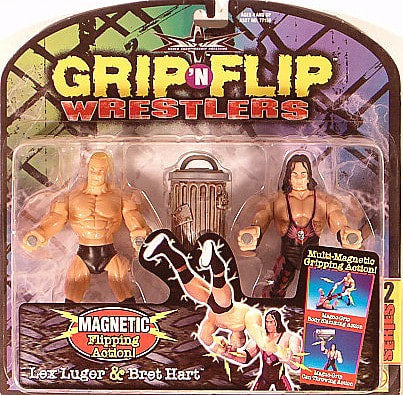 WCW Toy Biz Grip 'N' Flip 2 Lex Luger & Bret Hart