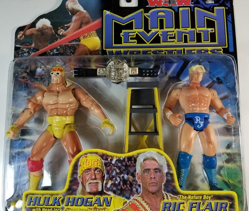 WCW Toy Biz Main Event Wrestlers Hulk Hogan & Ric Flair