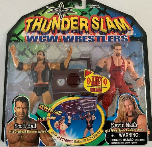 WCW Toy Biz Thunder Slam Wrestlers Scott Hall & Kevin Nash