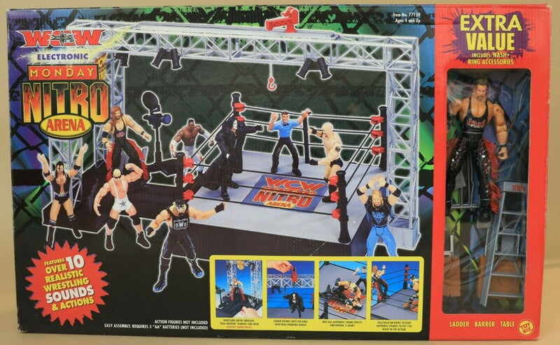 WCW Toy Biz Electronic Monday Nitro Arena [With Kevin Nash] Action & Toy Figures PWcatalog