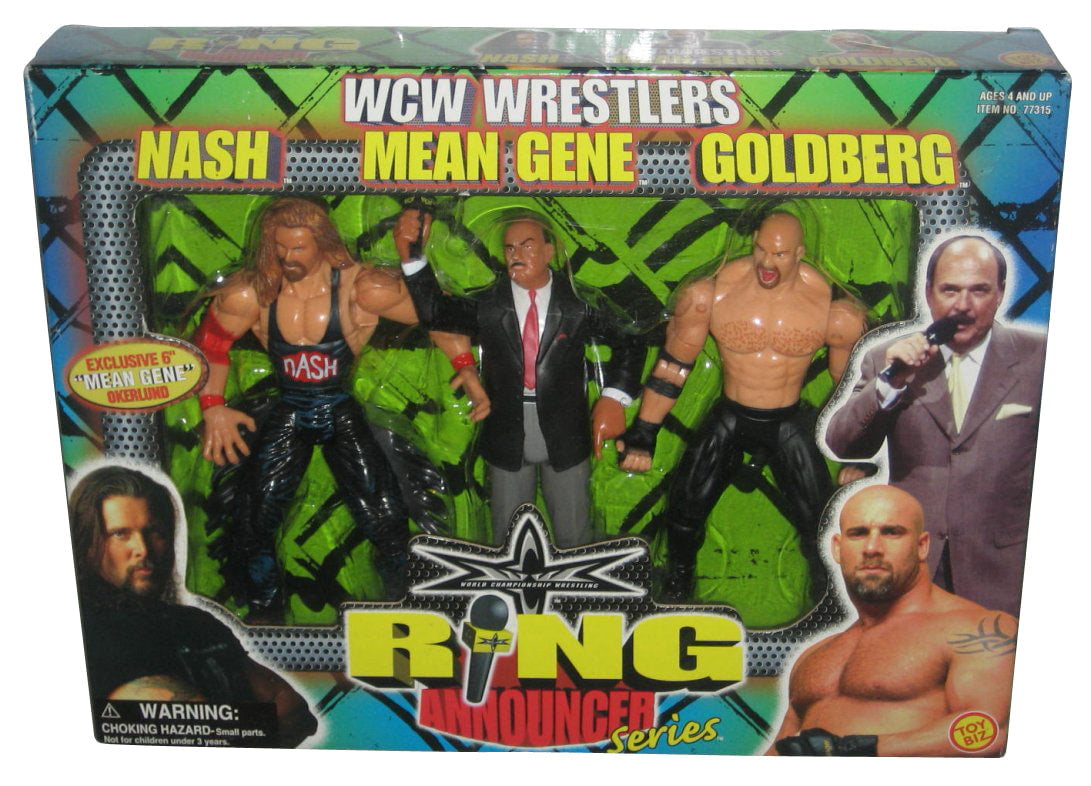 WCW Toy Biz Ring Announcer Series: Nash, Mean Gene & Goldberg