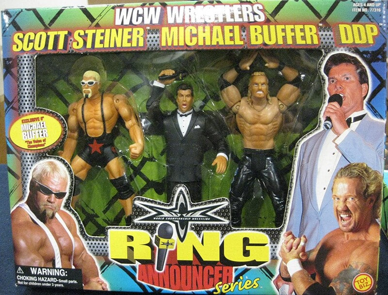 WCW Toy Biz Ring Announcer Series: Scott Steiner, Michael Buffer & DDP