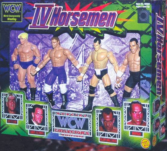 WCW Toy Biz Unreleased IV Horsemen: Ric Flair, Chris Benoit, Dean Malenko & Steve McMichael [Unreleased]