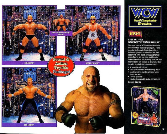 WCW Toy Biz Muscle Flexers Unreleased Muscle Flexers: Goldberg, Scott Steiner & Lex Luger [Unreleased]