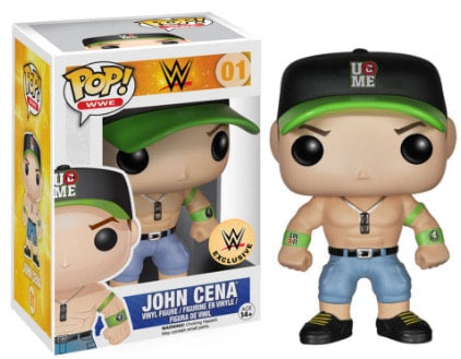 WWE Funko POP! Vinyls 01 John Cena [With Black & Green Hat, Exclusive]