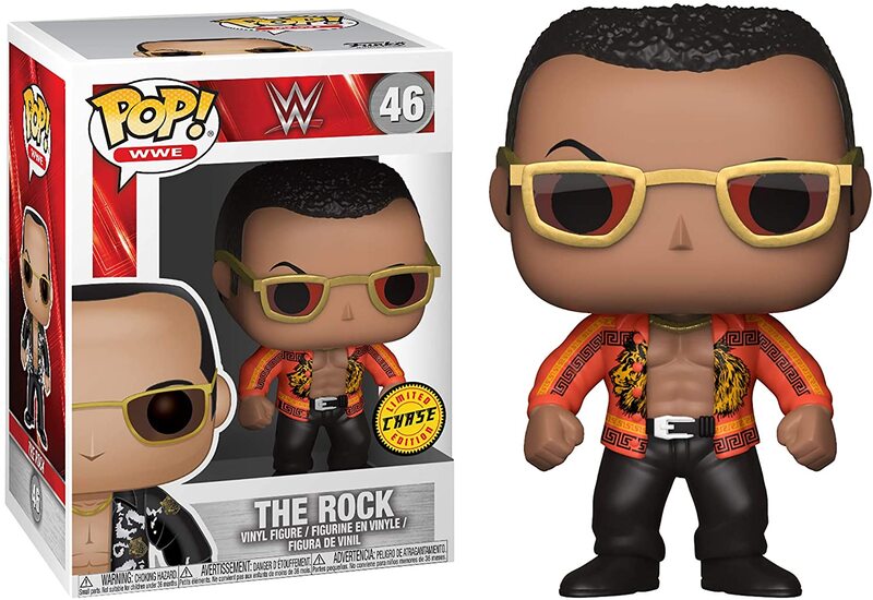 WWE Funko POP! Vinyls 46 The Rock [Chase] Action & Toy Figures PWcatalog