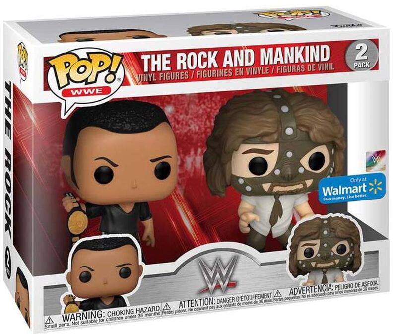 WWE Funko POP! Vinyls Multipack: The Rock & Mankind [Exclusive]