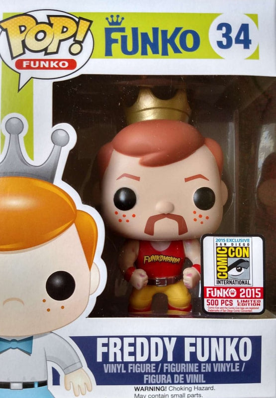 WWE Funko POP! Vinyls 34 Freddy Funko [As Hulk Hogan, With Red Shirt, Exclusive] Action & Toy Figures PWcatalog