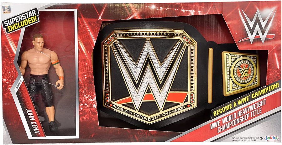 WWE Jakks Pacific Asia-Pacific Exclusive Wrestling Rings & Playsets: WWE World Heavyweight Championship Title [With John Cena, Exclusive] Action & Toy Figures PWcatalog