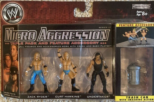 WWE Jakks Pacific Micro Aggression 17 Zack Ryder, Curt Hawkins & Undertaker
