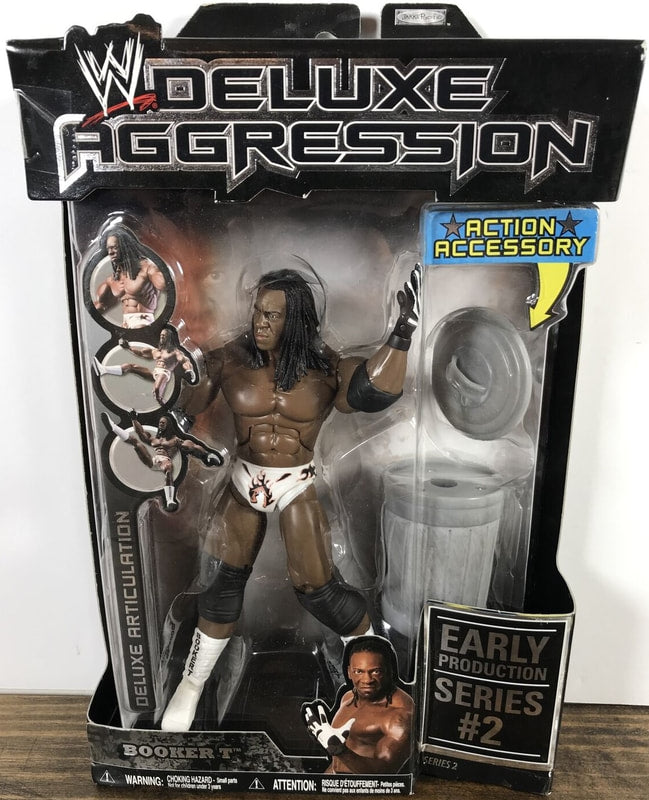 WWE Jakks Pacific Deluxe Aggression 2 Booker T [Early Production]