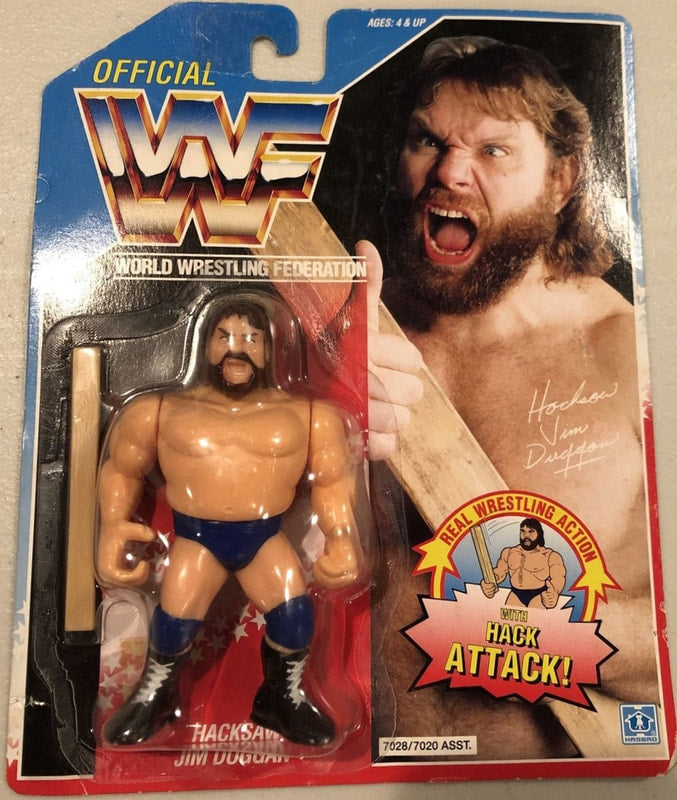 WWF Hasbro 2 Hacksaw Jim Duggan with Hack Attack! Action & Toy Figures PWcatalog