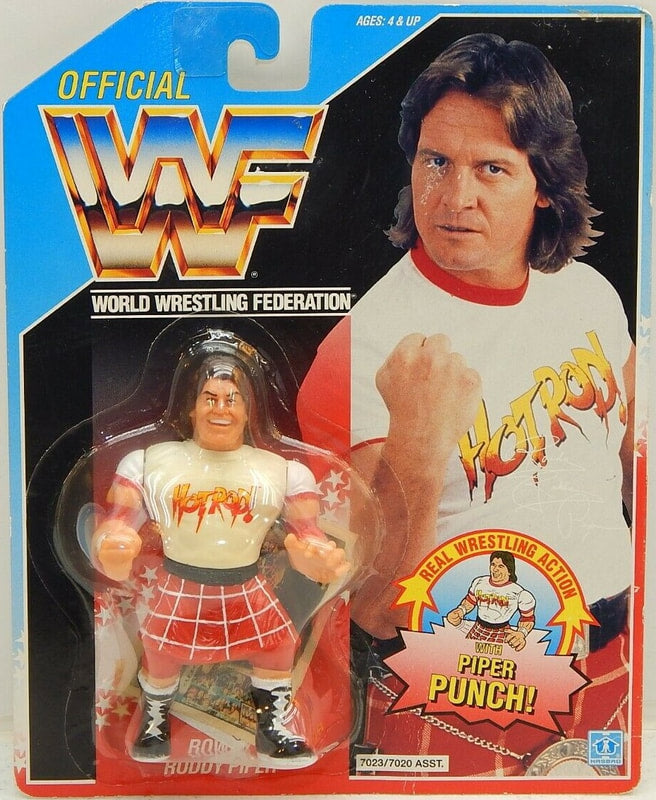 WWF Hasbro 2 Rowdy Roddy Piper with Piper Punch!