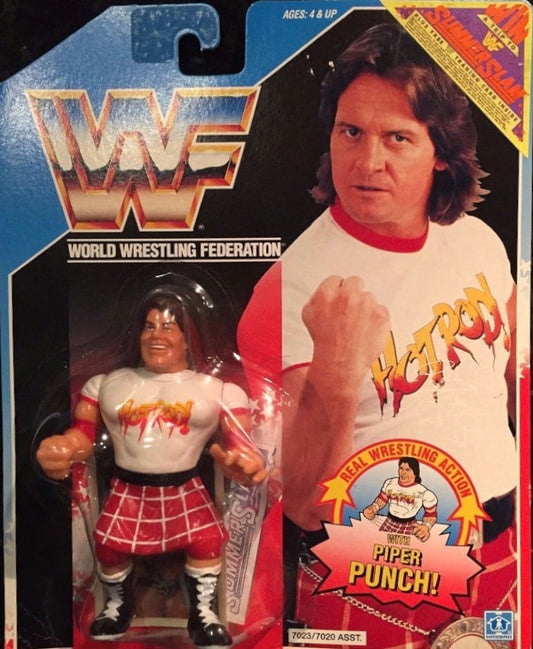 WWF Hasbro 2 Rowdy Roddy Piper with Piper Punch! - image 2
