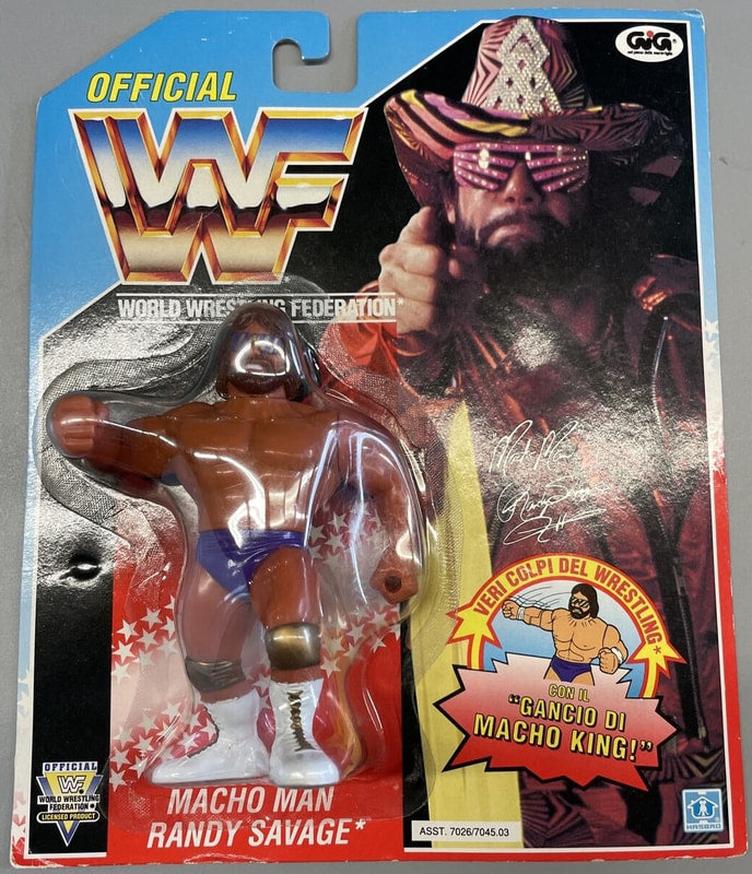 WWF Hasbro 3 "Macho Man" Randy Savage with Macho Masher!