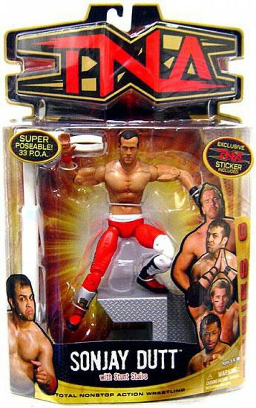 TNA/Impact Wrestling Marvel Toys TNA Wrestling Impact! 6 Sonjay Dutt [With Red Tights] Action & Toy Figures PWcatalog