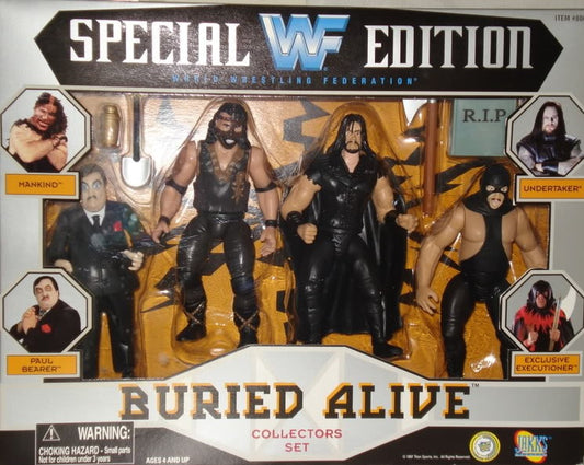 1997 WWF Jakks Pacific Special Edition Buried Alive Box Set: Mankind, Paul Bearer, Undertaker & Executioner [Exclusive]