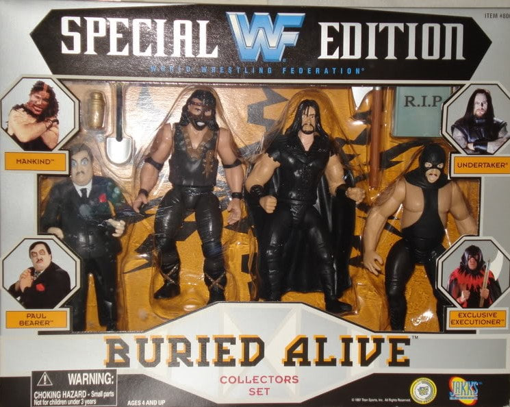 1997 WWF Jakks Pacific Special Edition Buried Alive Box Set: Mankind, Paul Bearer, Undertaker & Executioner [Exclusive] Action & Toy Figures PWcatalog