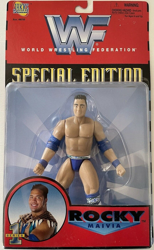 1998 WWF Jakks Pacific Special Edition Series 1 Rocky Maivia [Exclusive] Action & Toy Figures PWcatalog