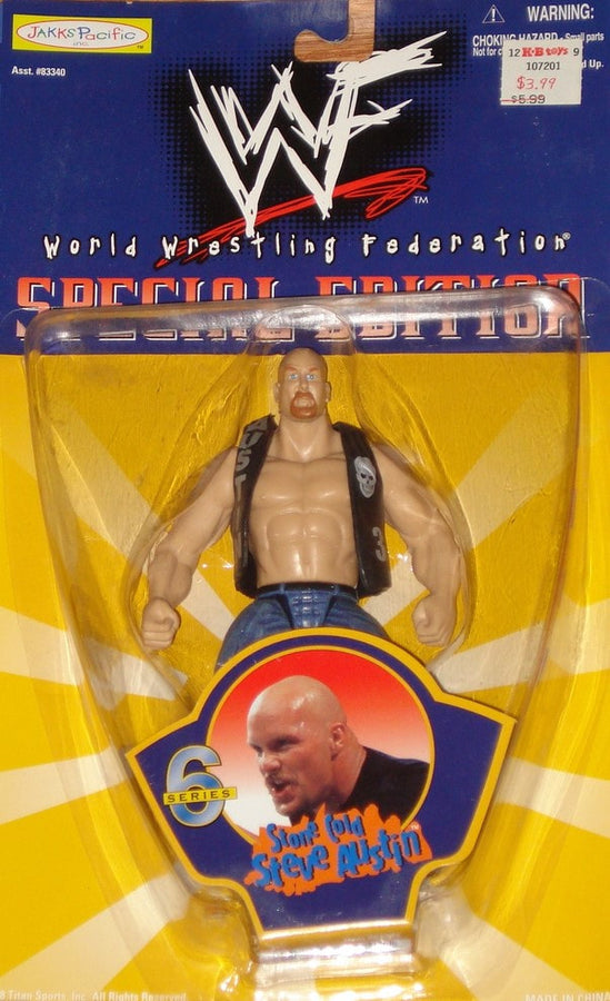 1999 WWF Jakks Pacific Special Edition Series 6 Stone Cold Steve Austin [Exclusive] Action & Toy Figures PWcatalog