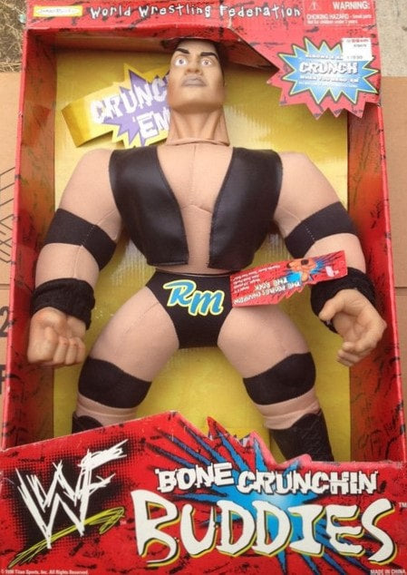 1999 WWF Jakks Pacific Bone Crunchin' Buddies Series 2 Rocky Maivia
